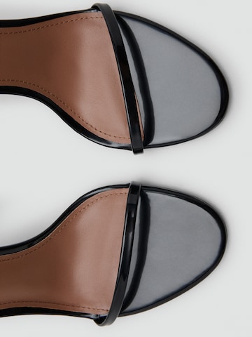 MANGO Riemensandale 'FINA' in Schwarz