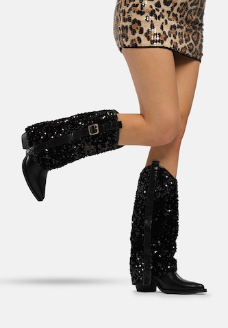 Salinyang Comwboystøvler i sort