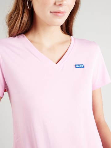 HUGO Blue T-Shirt 'Classic' in Pink