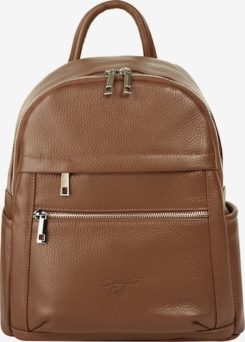 Samantha Look Backpack in Brown: front