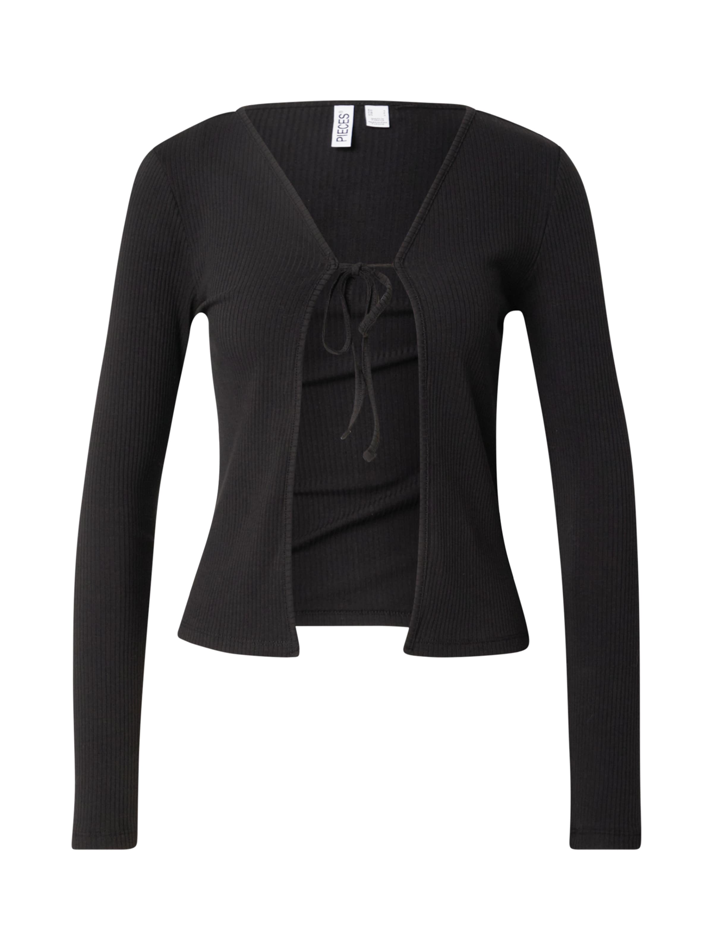 PIECESKardigan &#x27;PCKitte&#x27; - crna boja: prednji dio