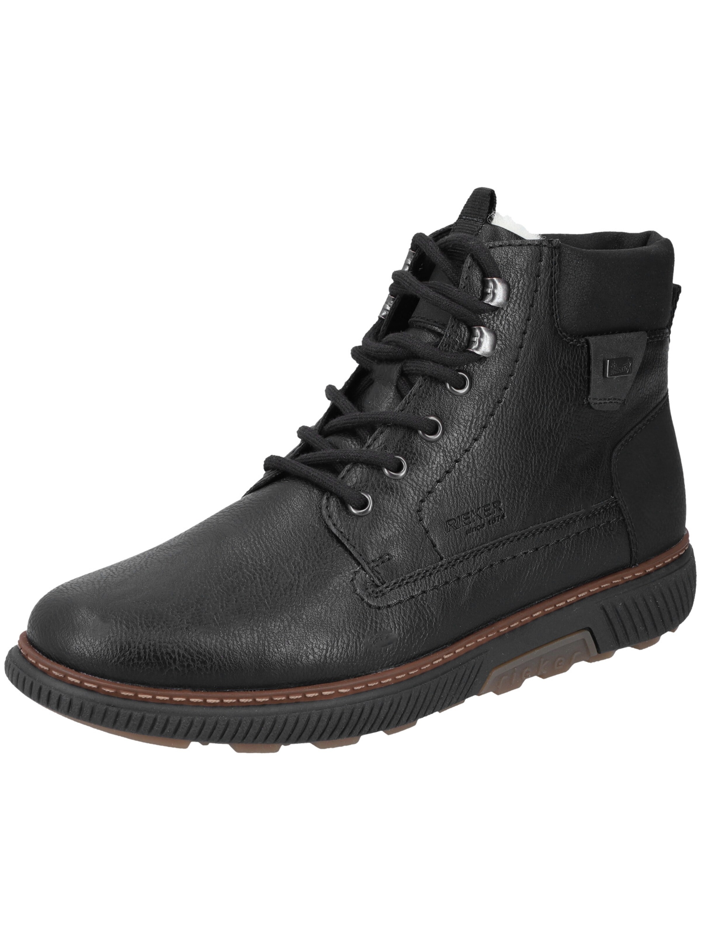 Rieker Schnürboots in Schwarz: Vorderseite