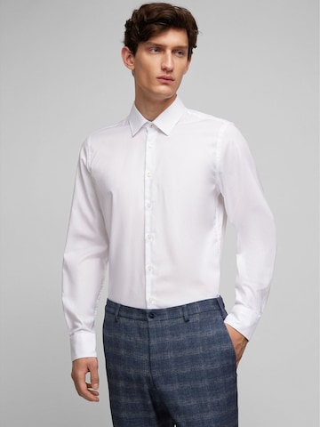 HECHTER PARIS Regular fit Overhemd in Wit: voorkant