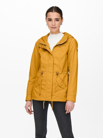 Parka di mezza stagione di ONLY in giallo: frontale