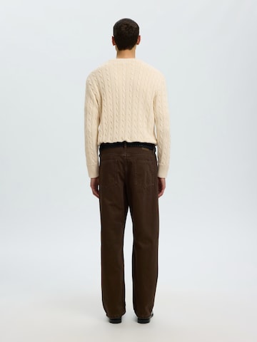 SELECTED - Pullover 'SLMBRAUN' em bege