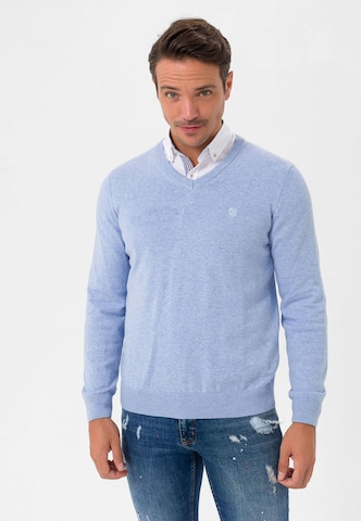 Jimmy Sanders Sweater in Blue: front