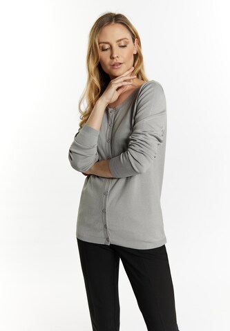 usha BLACK LABEL Strickjacke 'Nowles' in Grau: predná strana