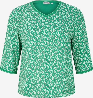 Tom Tailor Women + Shirt in Groen: voorkant