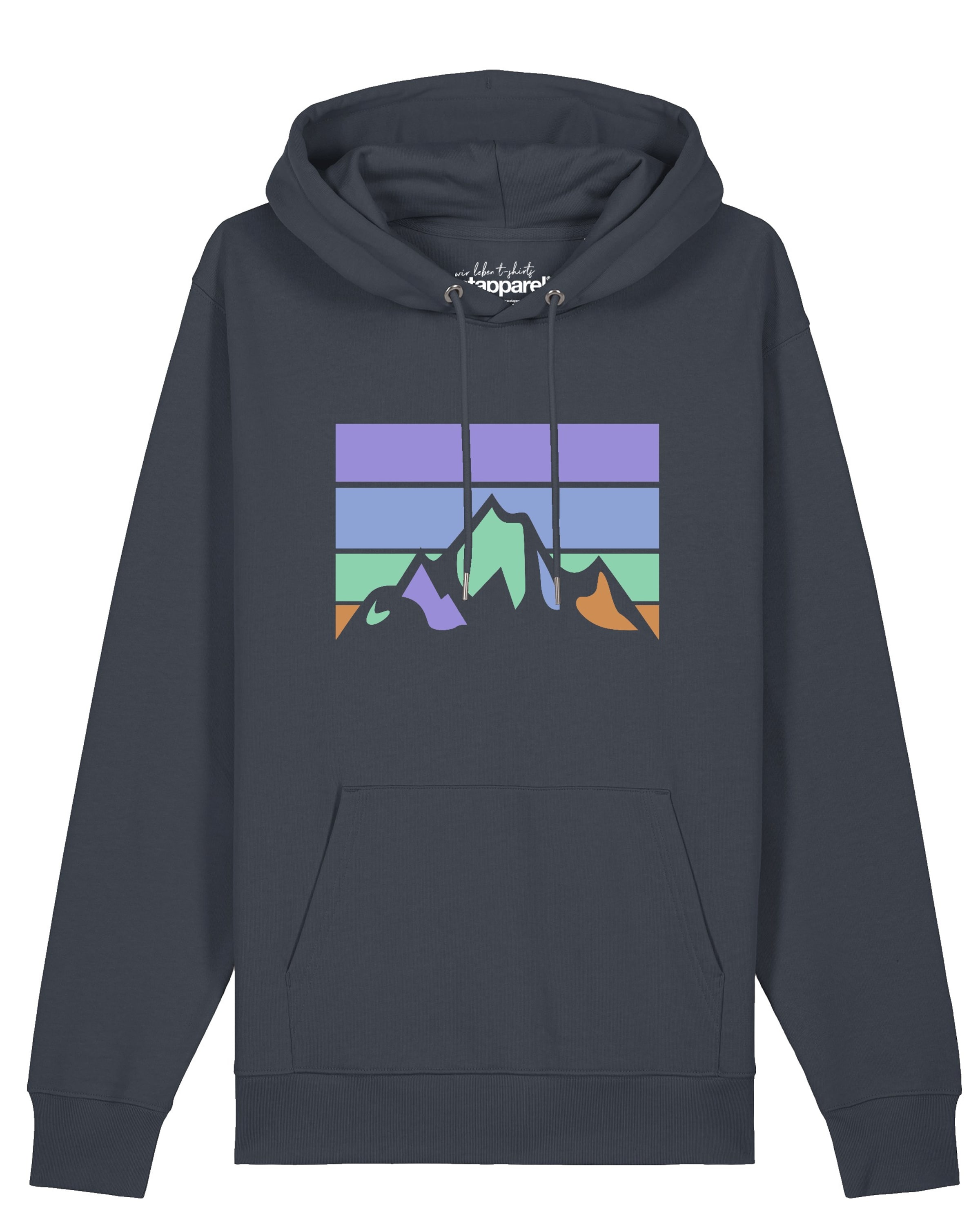 Watapparel Sweatshirt 'Retro Landscape' in Grijs: voorkant