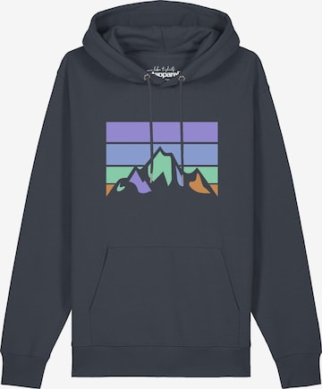 Watapparel Sweatshirt 'Retro Landscape' in Grijs: voorkant