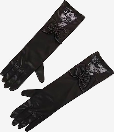 Dirndline Fingerhandschuhe 'Burlesque-Handschuhe mit Schleife' in XS-XL in schwarz, Produktansicht