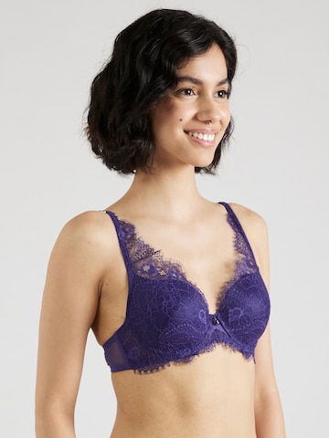 LingaDore Triangle Bra in Blue: front