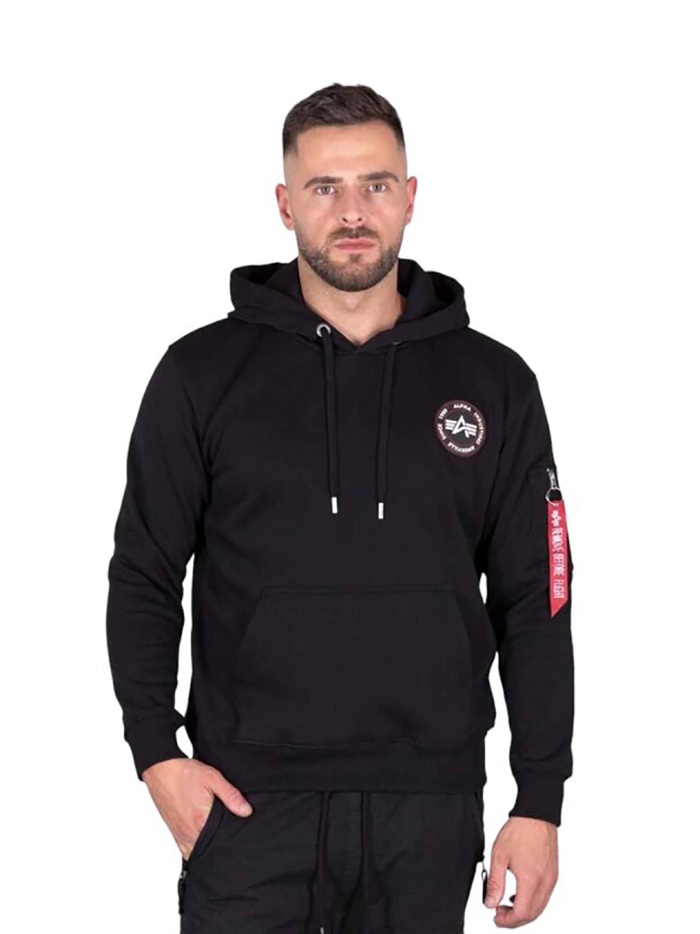 ALPHA INDUSTRIES Sweatshirt 'RBF'‌‌‌‌ in Schwarz: Vorderseite