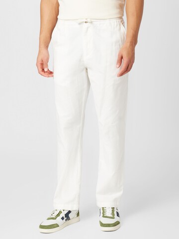 anerkjendt רגיל מכנסיים 'JAN' בלבן: מלפנים