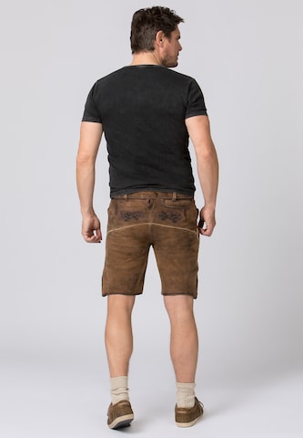 STOCKERPOINT Regular Traditional Pants 'Götterrabe' in Brown