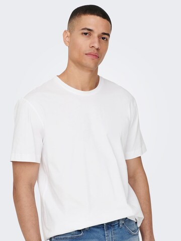 Tricou 'Max' de la Only & Sons pe alb