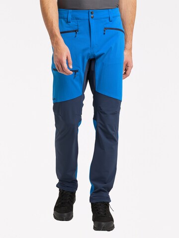 Haglöfs Slim fit Outdoor Pants 'Rugged Flex' in Blue: front