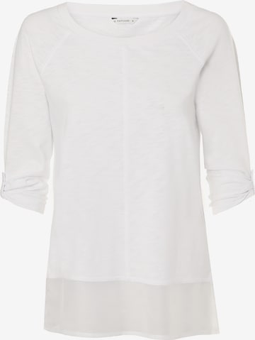 TATUUM - Blusa 'AZA' en blanco: frente