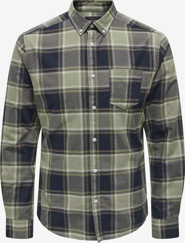 Chemise 'Alvaro' Only & Sons en vert : devant