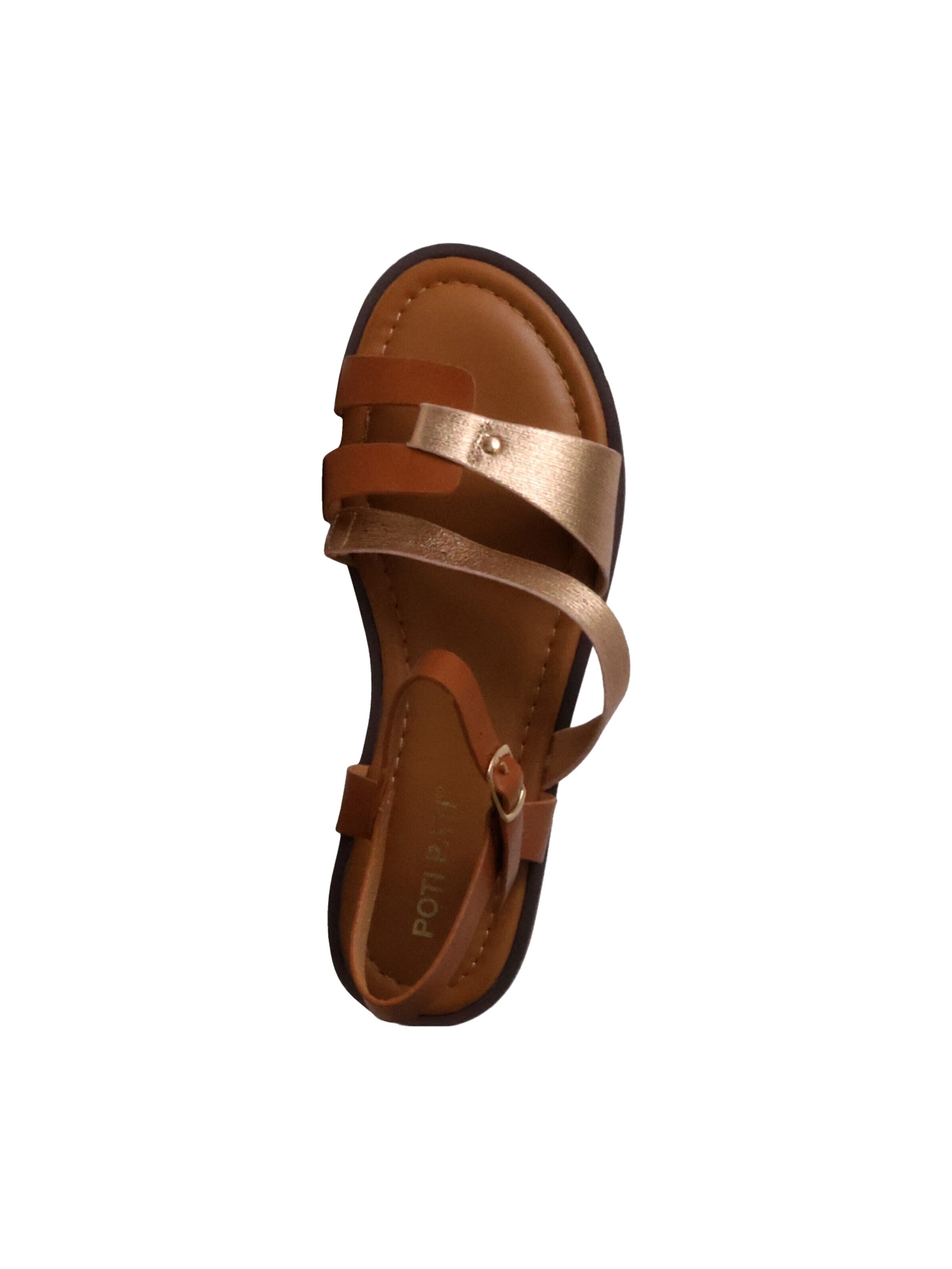 Sandales à lanières 'Flache Sandalen mit Riemchen' POTI PATI en marron