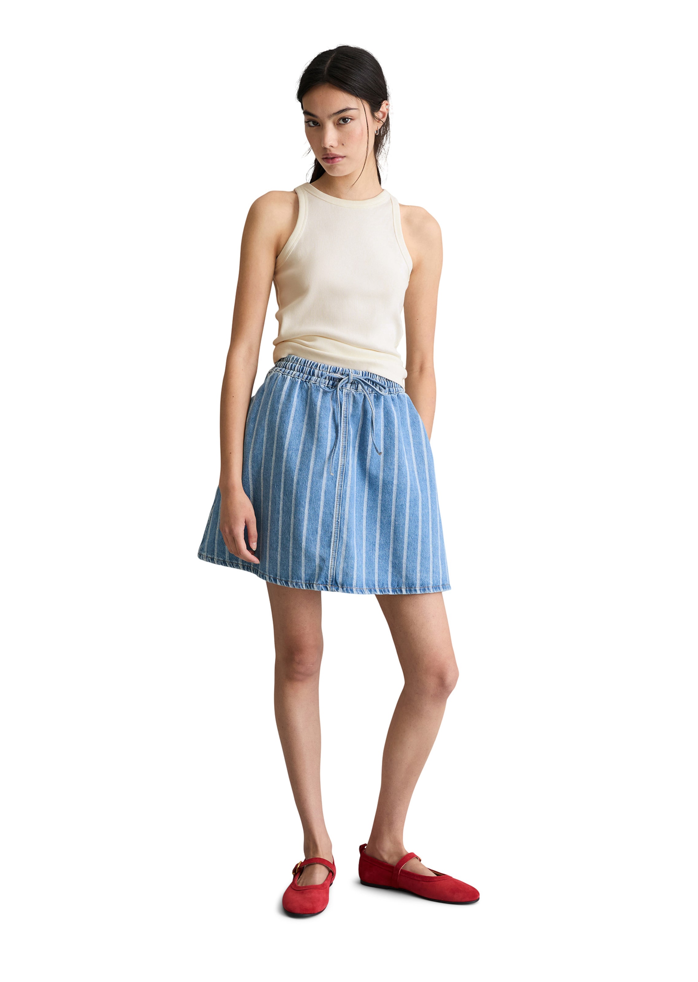 Marc O'Polo DENIM Rock in Blau: Vorderseite