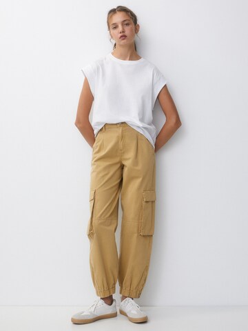 Pull&Bear Tapered Cargo Pants in Brown