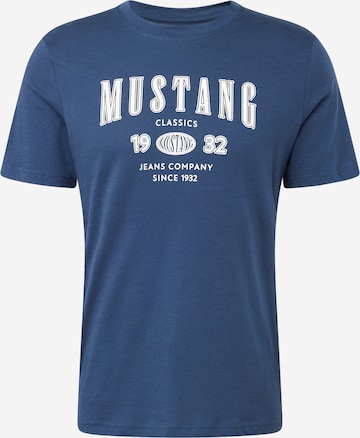 MUSTANG T-shirt 'Austin' i blå: framsida