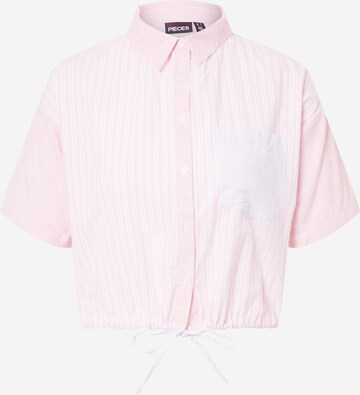 Camicia da donna 'SILJA' di PIECES in rosa: frontale
