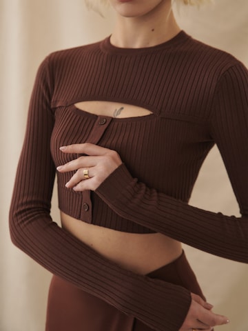 Kendall for ABOUT YOU Sweater 'Mary' in Brown