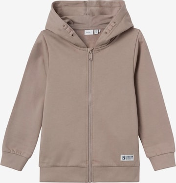 NAME IT Zip-Up Hoodie in Brown: front