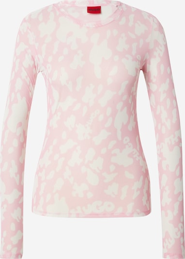HUGO Shirt 'Diralina' in rosa / offwhite, Produktansicht