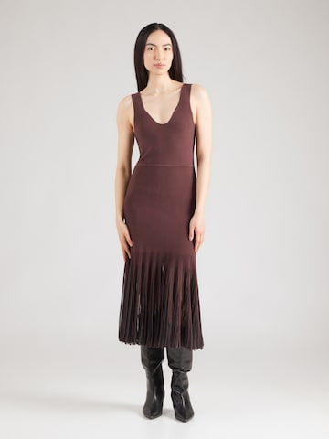 Rochie tricotat 'Floe' de la BOSS pe maro: față