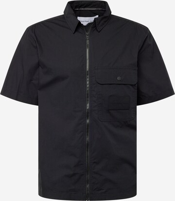 Calvin Klein Jeans Regular fit Button Up Shirt in Black: front