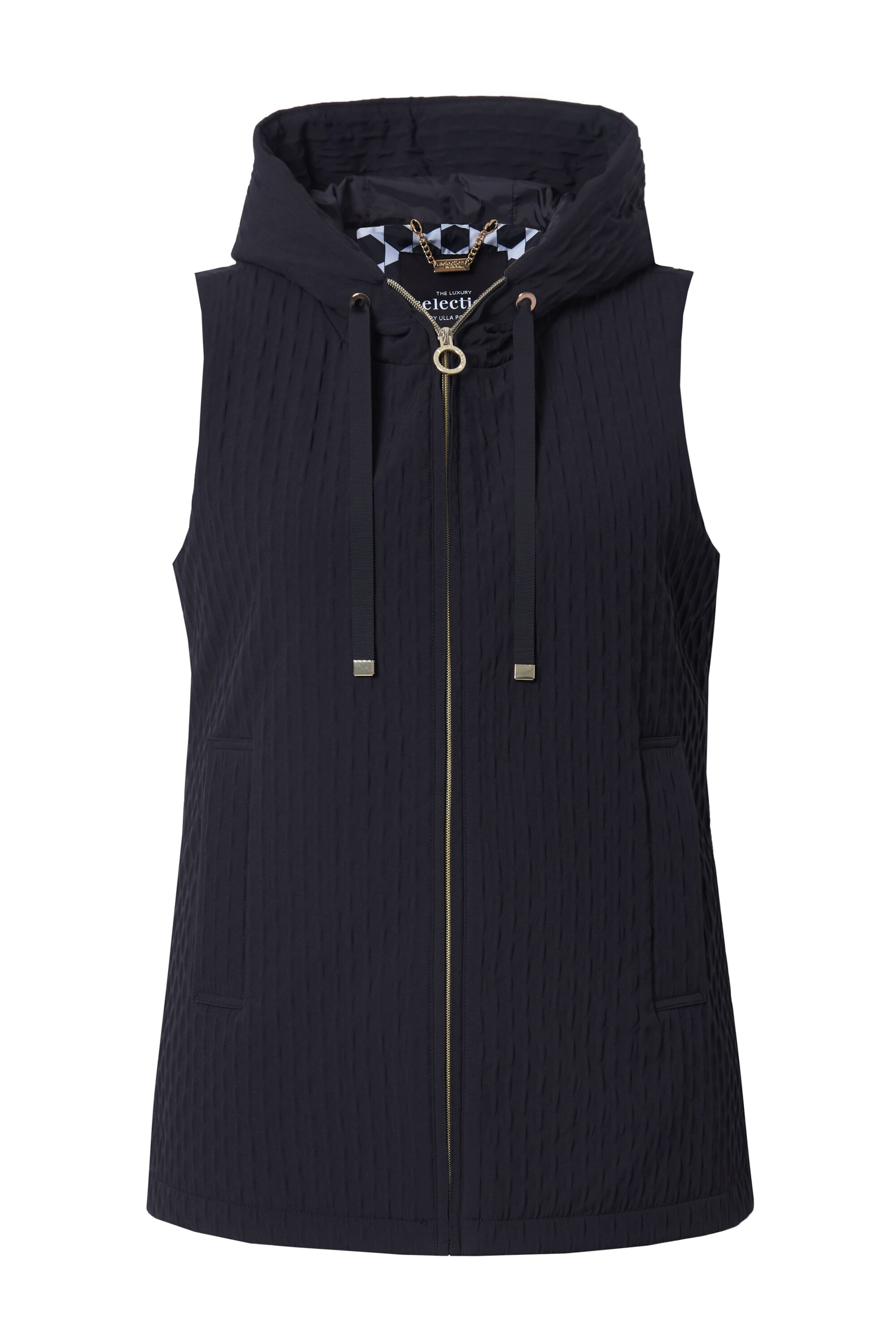 Ulla Popken Weste in Schwarz: Vorderseite