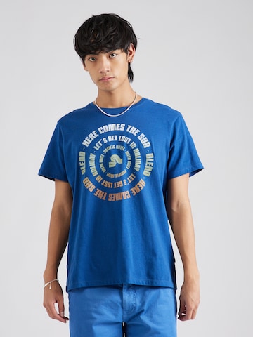 T-Shirt BLEND en bleu : devant