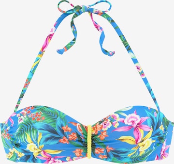 VENICE BEACH - Bandeau Top de bikini en azul: frente