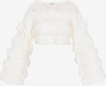 Pullover di IZIA in bianco: frontale