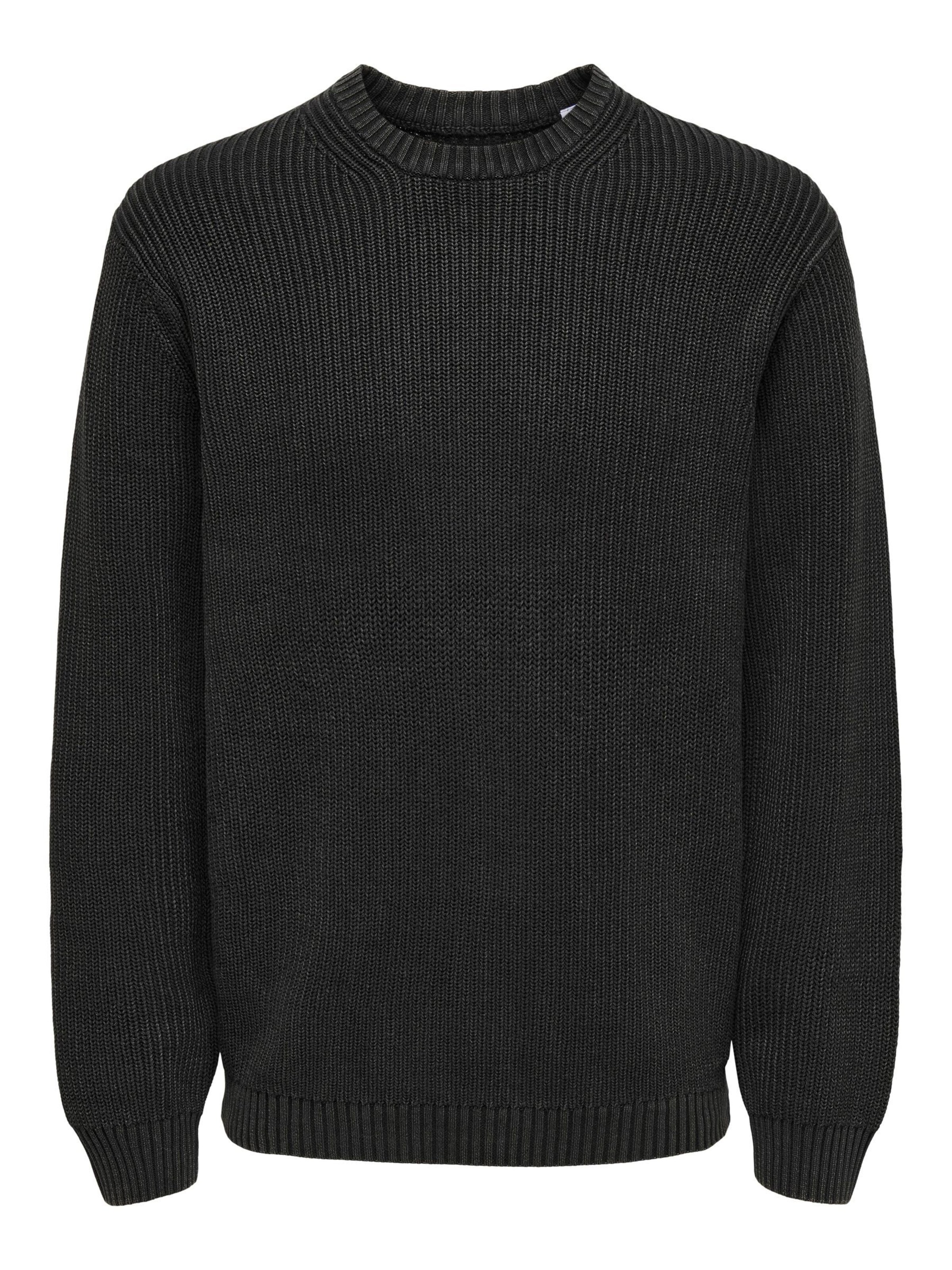 Only & Sons Pullover 'ONSRosu' in Schwarz: Vorderseite