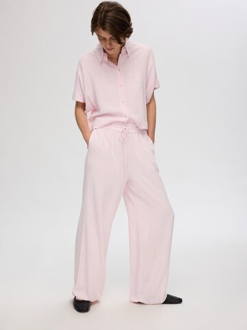 Loosefit Pantalon SELECTED FEMME en rose