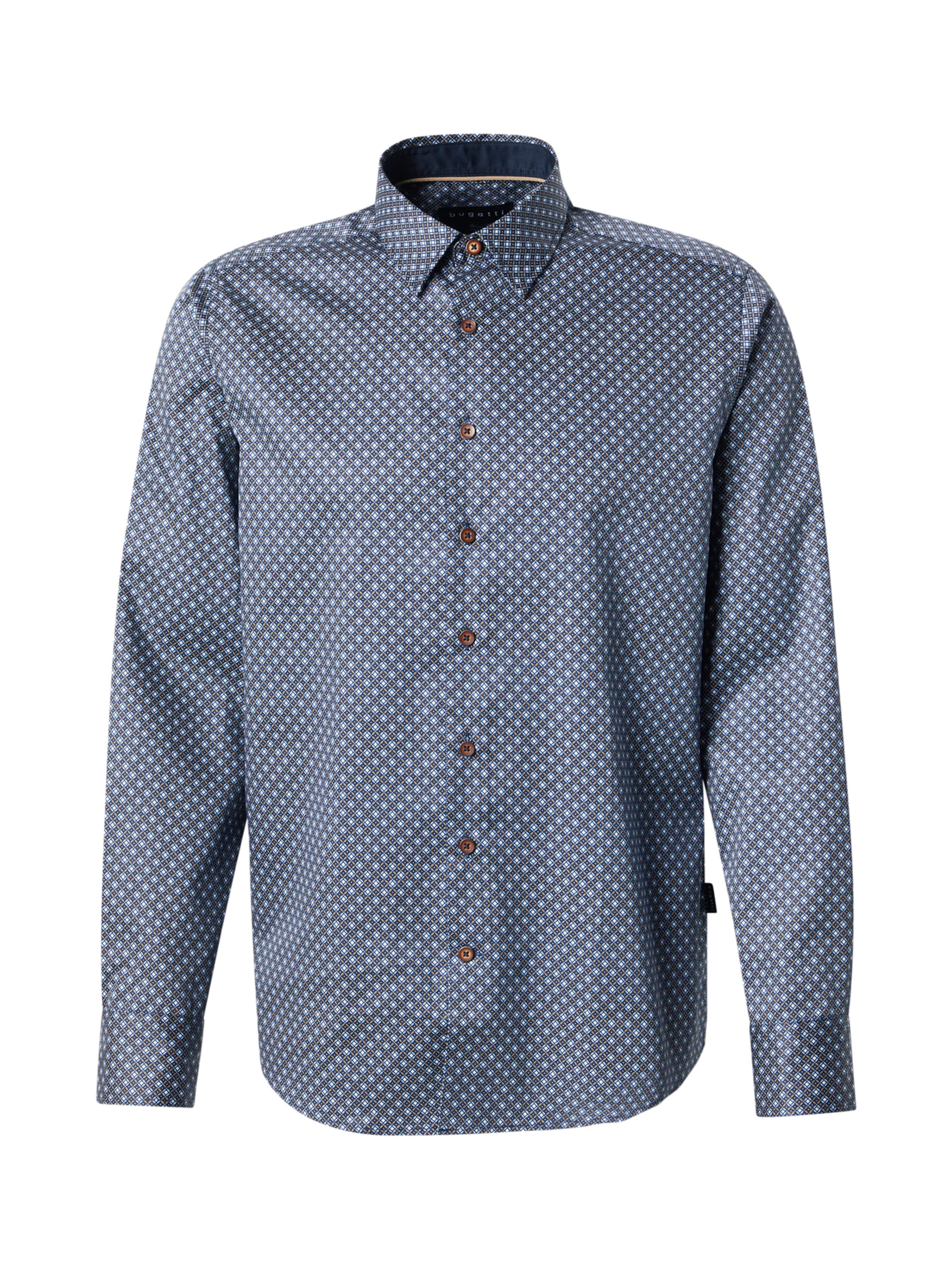 bugatti Koszula w kolorze atramentowy / jasnoniebieski / pomarańczowym, Podgląd produktu