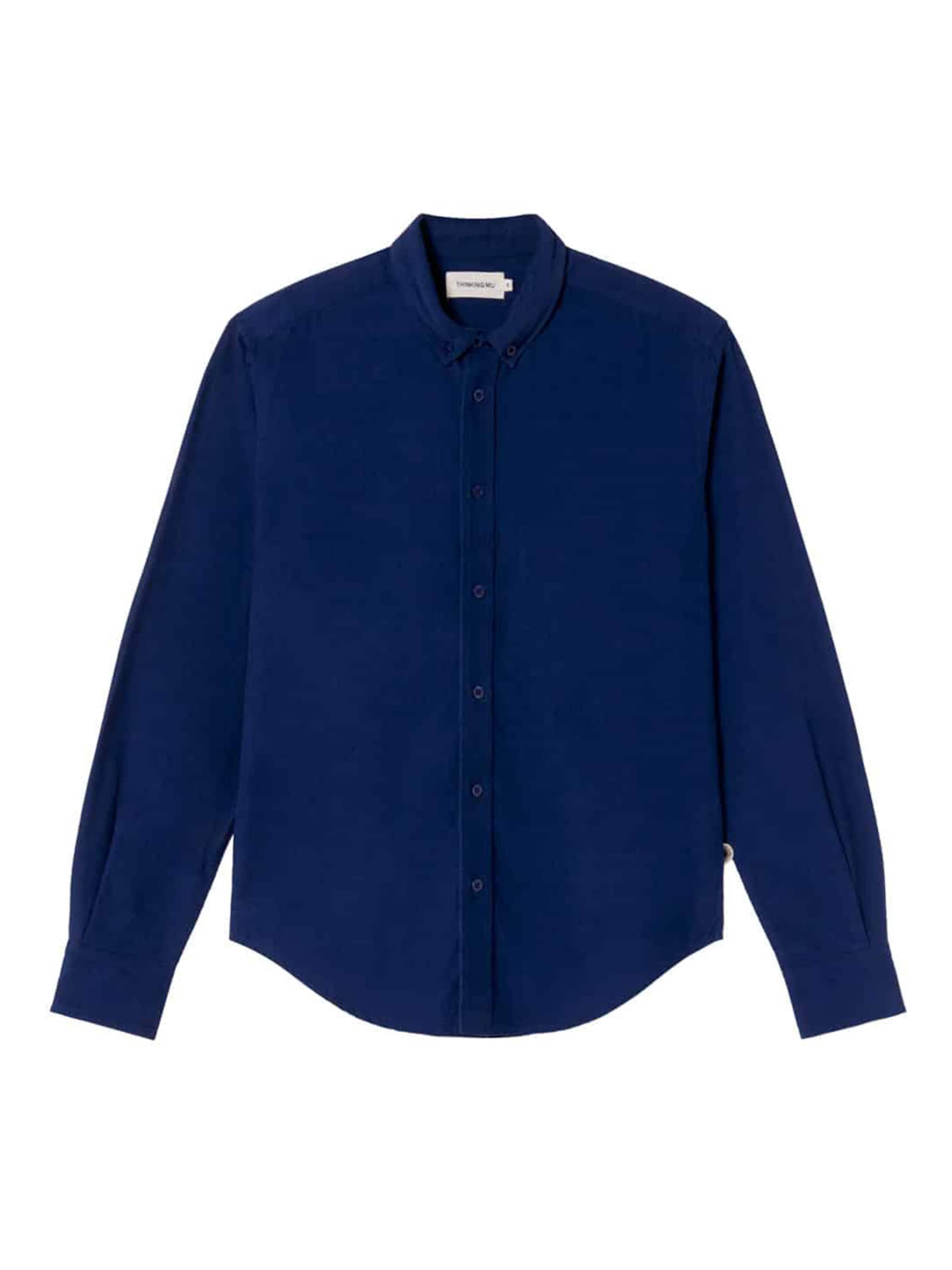 Thinking MU Button Up Shirt 'Ant' in Blue: front