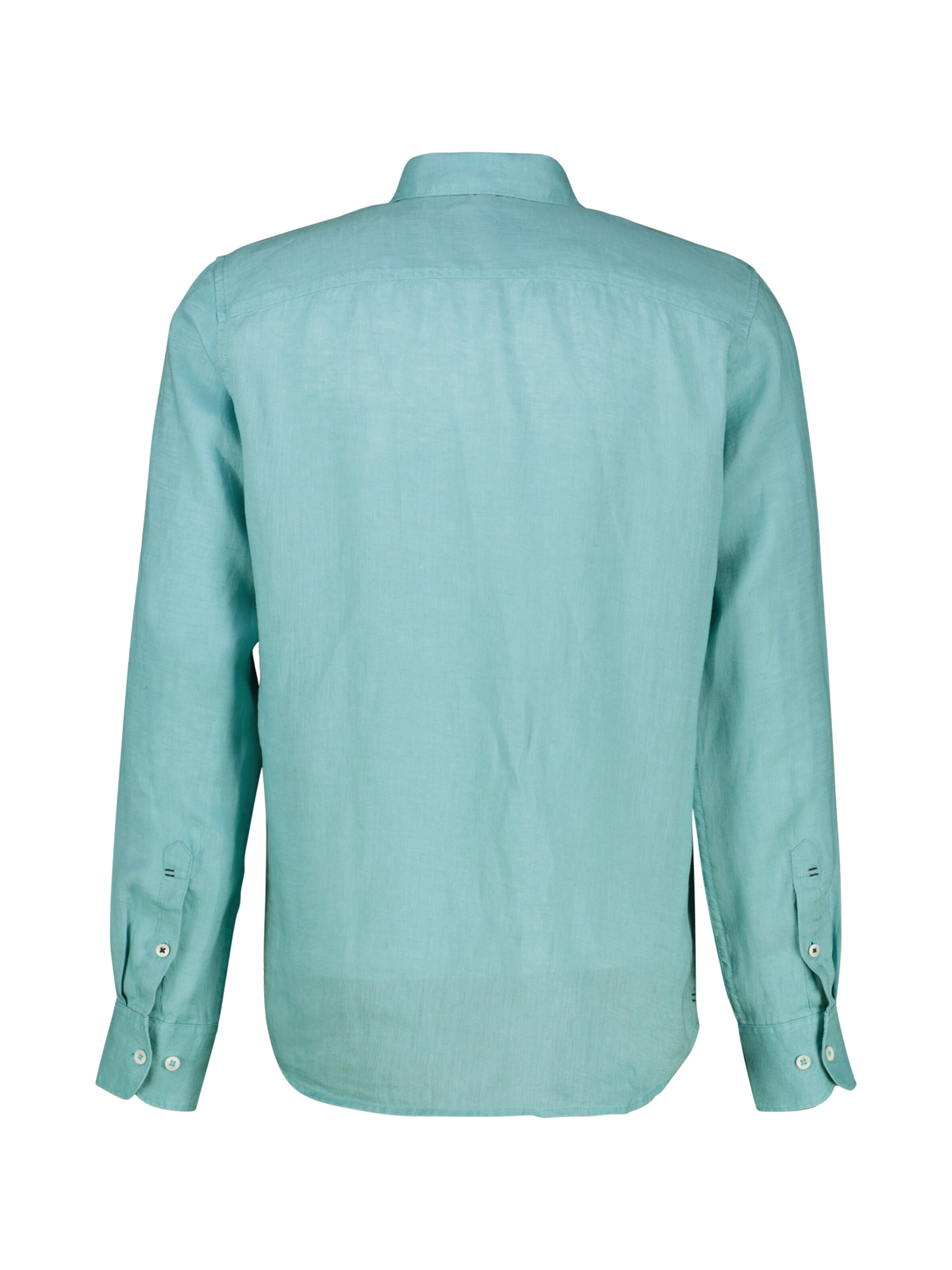 LERROS Regular Fit Herrenhemd in Leinen-Baumwoll-Blend in Blau