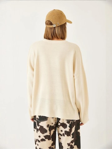 Bianco Lucci Oversized trui in Beige