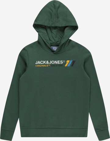 Jack & Jones Junior Mikina 'Nate' – zelená: přední strana