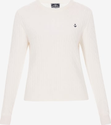 DreiMaster Maritim Sveter - Biela: predná strana