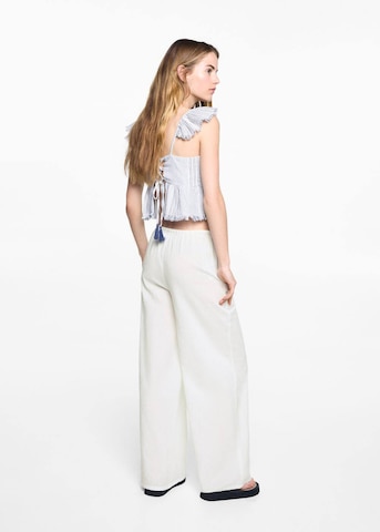 MANGO TEEN Wide leg Pants 'Olimpiap' in White