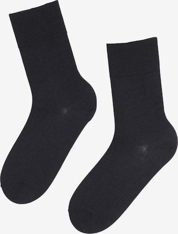 Calzino 'DOORA merino wool socks for women' di Sokisahtel in blu: frontale