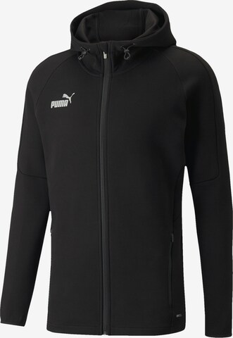 PUMA Sportsweatjacke in Schwarz: predná strana