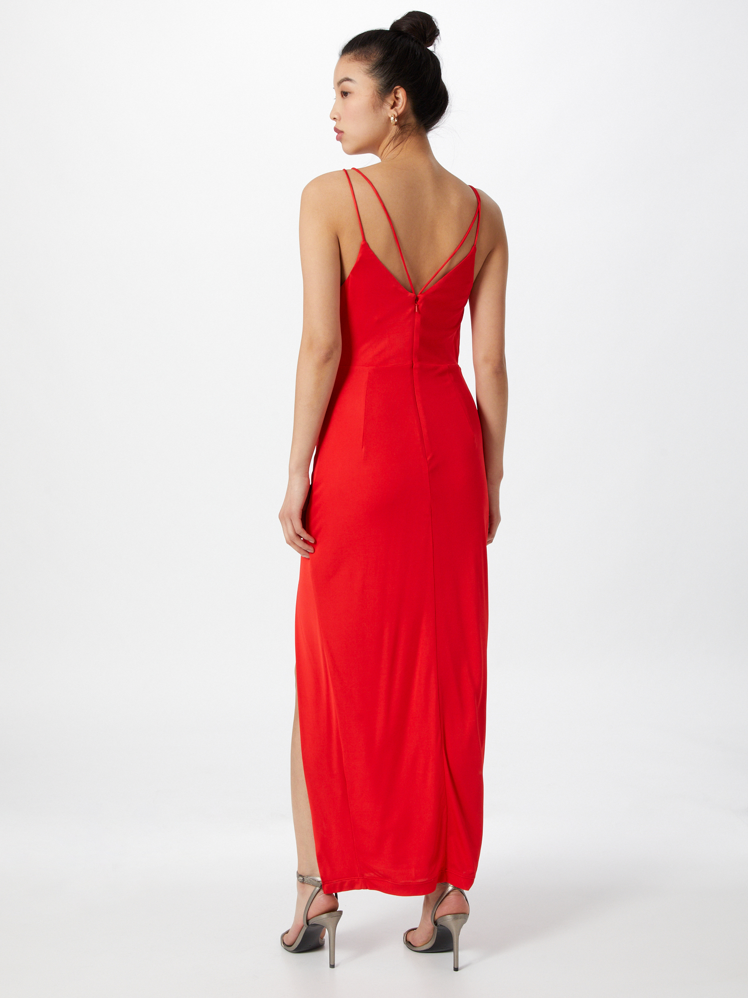 Sukienki WOQro Bardot Suknia wieczorowa w kolorze Czerwonym 
