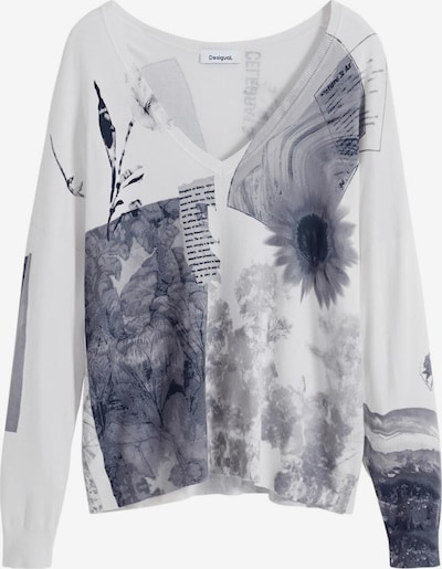 Megztinis iš Desigual, spalva – pilka / antracito spalva / balta, Prekių apžvalga